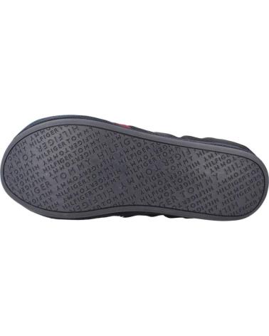 TOMMY HILFIGER NYLON FLAG HOME SLIPPERS NAVY BLUE DW5