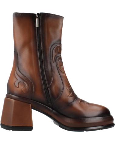 PONS QUINTANA BOTINES LAURA DE CUERO MARRÓN CUERO