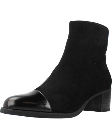 STIVALETTI PIESANTO 245441P NERI CON PUNTA IN VERNICE NEGRO