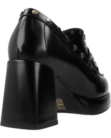 PLATFORM HEELED LOAFERS WITH STUDS NOA HARMON MODEL 9838N BLACK NEGRO