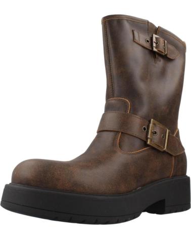 NERO GIARDINI I411981D BROWN BIKER BOOTS WITH BUCKLES AND CHUNKY SOLE 300