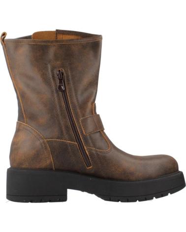 NERO GIARDINI I411981D BROWN BIKER BOOTS WITH BUCKLES AND CHUNKY SOLE 300