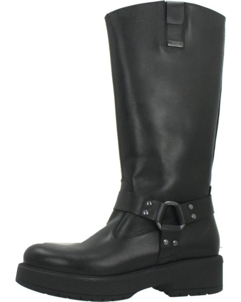 NERO GIARDINI I411989D BLACK LEATHER HIGH BOOTS 100