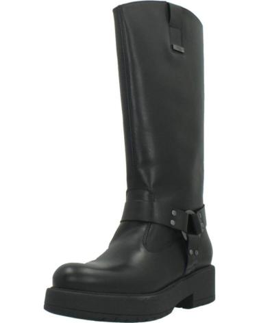 NERO GIARDINI I411989D BLACK LEATHER HIGH BOOTS 100