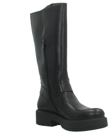 NERO GIARDINI I411989D BLACK LEATHER HIGH BOOTS 100