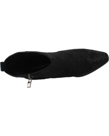 BOTINES ALMA EN PENA I241700 NEGROS CON TACÓN BLOQUE Y PUNTA FINA BLACK