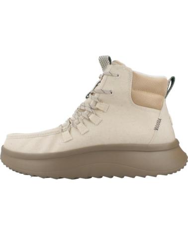 BOTTINES HEY DUDE WENDY APRES COATED TWILL IVOIRE IVORY