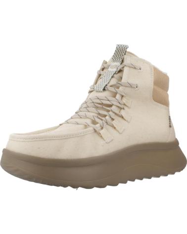 BOTTINES HEY DUDE WENDY APRES COATED TWILL IVOIRE IVORY
