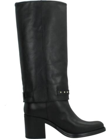 ALPE BOTAS ALTAS LEYLA DE PIEL NEGRAS CON TACHUELAS NEGRO