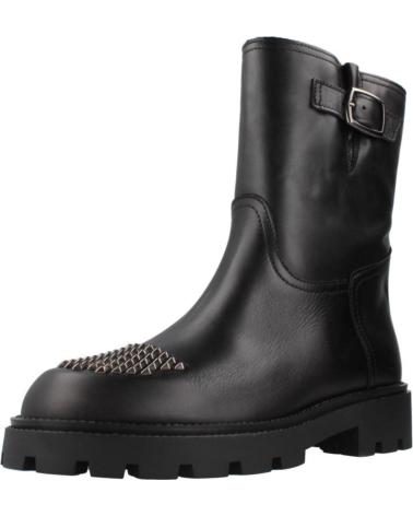 BOTTINES ALPE AGNES NOIRES AVEC CLOUS DORÉS ET BOUCLE NEGRO