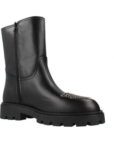 BOTTINES ALPE AGNES NOIRES AVEC CLOUS DORÉS ET BOUCLE NEGRO