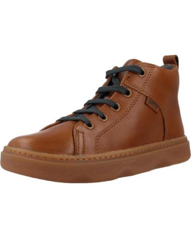 SAPATILHAS ALTAS CAMPER KIDDO CASTANHAS COM ATACADORES E FECHO MARRON