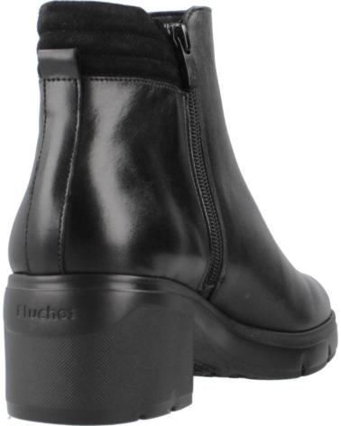 FLUCHOS F2102 STIEFELETTEN MIT ABSATZ SCHWARZ NEGRO