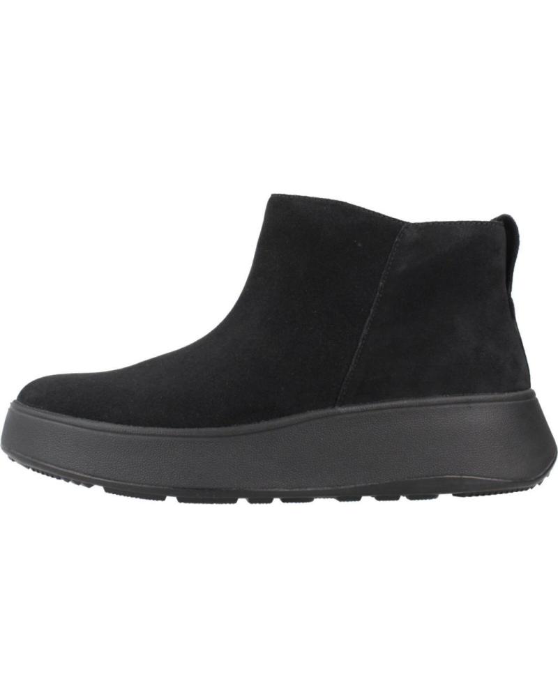 FITFLOP STIEFELETTEN MIT REISSVERSCHLUSS GM3 090 AUS SCHWARZEM WILDLEDER BLACK