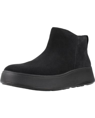 FITFLOP STIEFELETTEN MIT REISSVERSCHLUSS GM3 090 AUS SCHWARZEM WILDLEDER BLACK