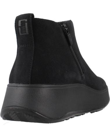 FITFLOP STIEFELETTEN MIT REISSVERSCHLUSS GM3 090 AUS SCHWARZEM WILDLEDER BLACK