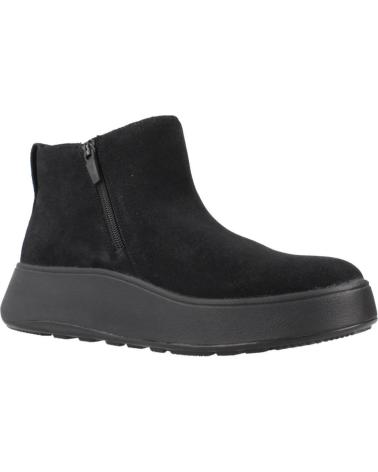 FITFLOP STIEFELETTEN MIT REISSVERSCHLUSS GM3 090 AUS SCHWARZEM WILDLEDER BLACK