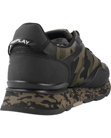 REPLAY RS680090T - BASKETS CASUAL CAMOUFLAGE NOIR/VERT HOMME CMGRN