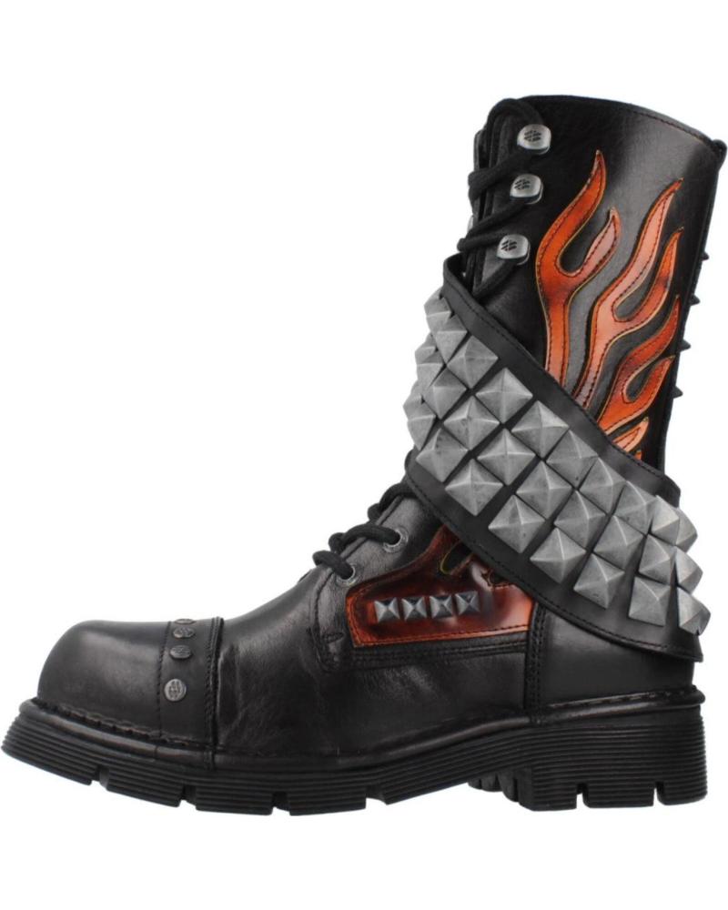 NEW ROCK STIEFEL M262 C3 SCHWARZ MIT FLAMMEN UND NIETEN NEGRFGO
