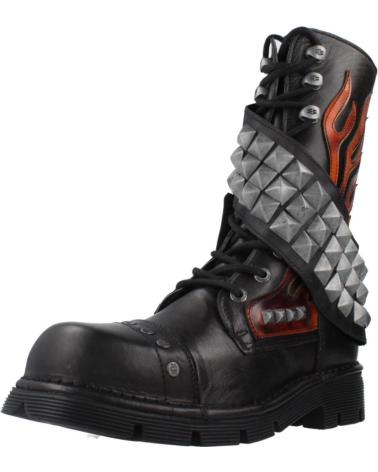 NEW ROCK STIEFEL M262 C3 SCHWARZ MIT FLAMMEN UND NIETEN NEGRFGO