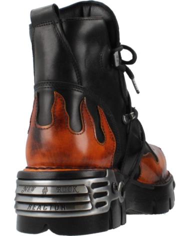 NEW ROCK ANKLE BOOTS SCHWARZ MIT FLAMMEN UND SCHNALLEN NEGRFGO