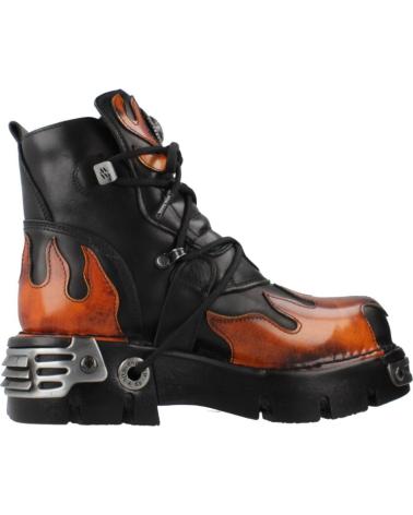 NEW ROCK ANKLE BOOTS SCHWARZ MIT FLAMMEN UND SCHNALLEN NEGRFGO