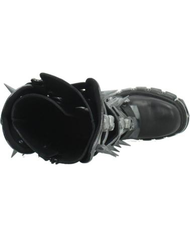 NEW ROCK STIEFEL M760 C1 SCHWARZ MIT TOTENKÖPFEN, NIETEN UND PLATEAU NEGRO
