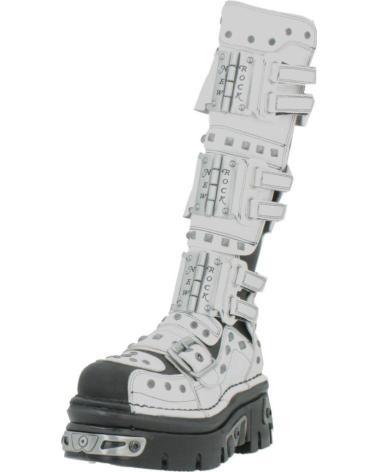 NEW ROCK STIEFEL M800 C2 HIGH METALLIC WEISS UND SCHWARZ BLANGRO