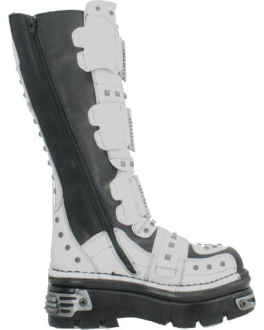 NEW ROCK STIEFEL M800 C2 HIGH METALLIC WEISS UND SCHWARZ BLANGRO