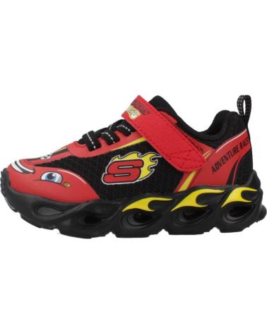 SKECHERS THERMO-FLASH WHEEL BUDDIES RDBK - SCARPE DA GINNASTICA LUMINOSE ROSSO/NERO ROJO