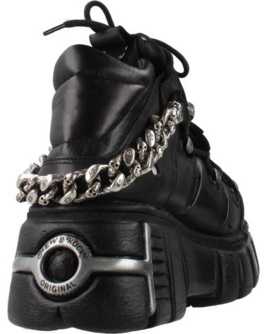 NEW ROCK SNEAKERS CON ZEPPA MODELLO M.1491-S1 NERE NEGRO