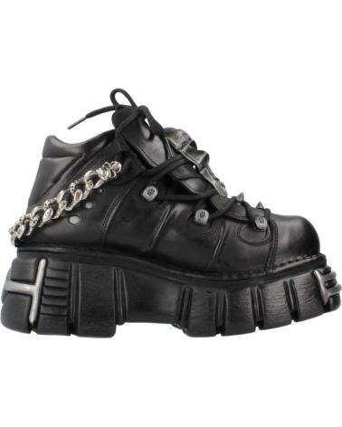 NEW ROCK SNEAKERS CON ZEPPA MODELLO M.1491-S1 NERE NEGRO