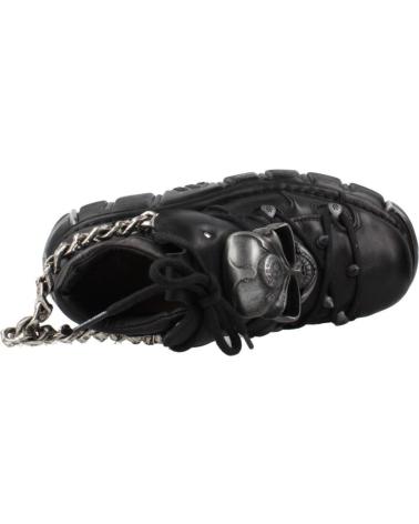 NEW ROCK SNEAKERS CON ZEPPA MODELLO M.1491-S1 NERE NEGRO