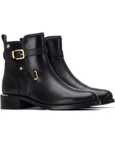 CARMELA 162475 BLACK BIKER BOOT WITH BUCKLES AND METALLIC DETAIL NEGRO