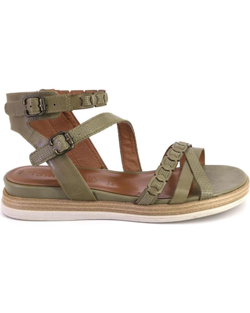 TAMARIS 28210 GREEN LEATHER SANDALS VERDE