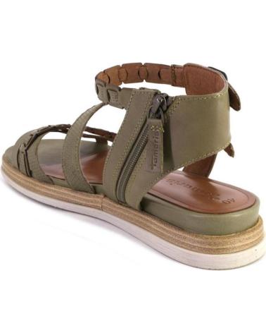 TAMARIS 28210 GREEN LEATHER SANDALS VERDE