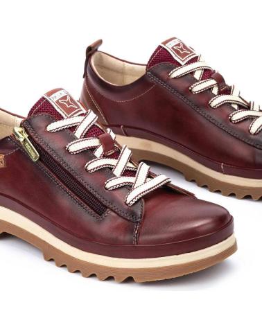 PIKOLINOS 6979 SAPATOS DE ATACADORES EM PELE BORDÔ BURDEOS