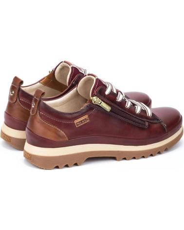 PIKOLINOS 6979 SAPATOS DE ATACADORES EM PELE BORDÔ BURDEOS