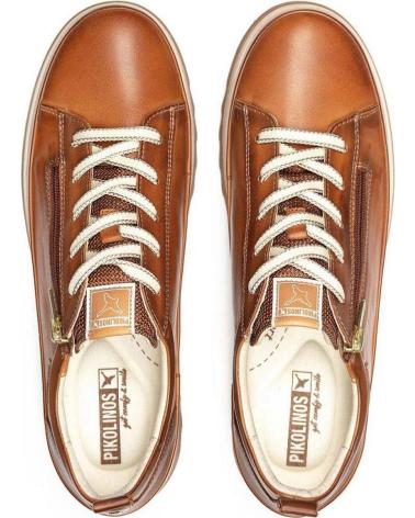 PIKOLINOS 6979 SAPATOS DE ATACADORES EM PELE COR DE COURO CUERO