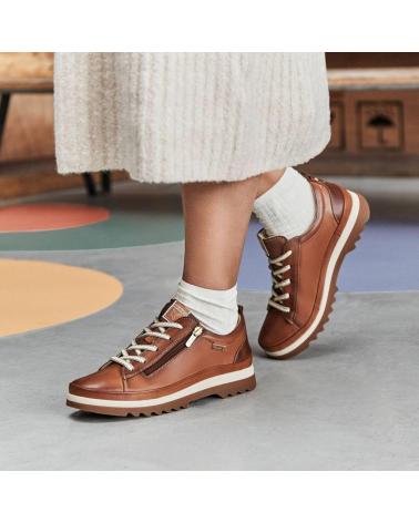 PIKOLINOS 6979 SAPATOS DE ATACADORES EM PELE COR DE COURO CUERO