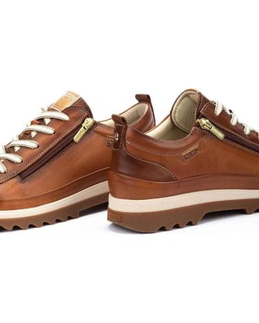 PIKOLINOS 6979 SAPATOS DE ATACADORES EM PELE COR DE COURO CUERO