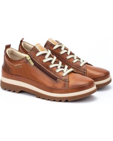 PIKOLINOS 6979 SAPATOS DE ATACADORES EM PELE COR DE COURO CUERO