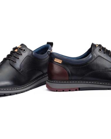 PIKOLINOS 4183 - SAPATOS DE ATAR EM PELE COR PRETO NEGRO