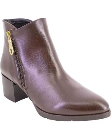 STIVALETTI BARMINTON 5105PONCHO IN PELLE MARRONE CON CERNIERA DORATA MARRON