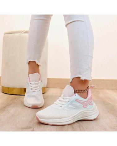 L&R SHOES LR SHOES FZ060 ZAPATILLAS DEPORTIVAS MUJER BLANCO ROSA