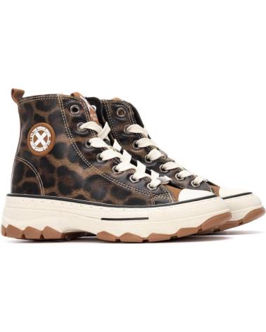 XTI SNEAKERS ALTE PLATFORM DONNA 151321 STAMPA LEOPARDATA SUOLA TRACK LEOPARDO