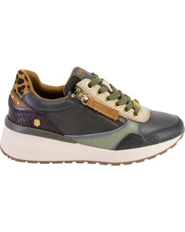 CARMELA 162442 CASUAL LEATHER SNEAKERS IN KHAKI KAKI