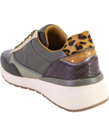 CARMELA 162442 CASUAL LEATHER SNEAKERS IN KHAKI KAKI