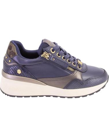 CARMELA 162442 CASUAL LEATHER SNEAKERS IN NAVY BLUE AZUL MARINO