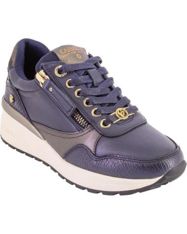 CARMELA 162442 CASUAL LEATHER SNEAKERS IN NAVY BLUE AZUL MARINO